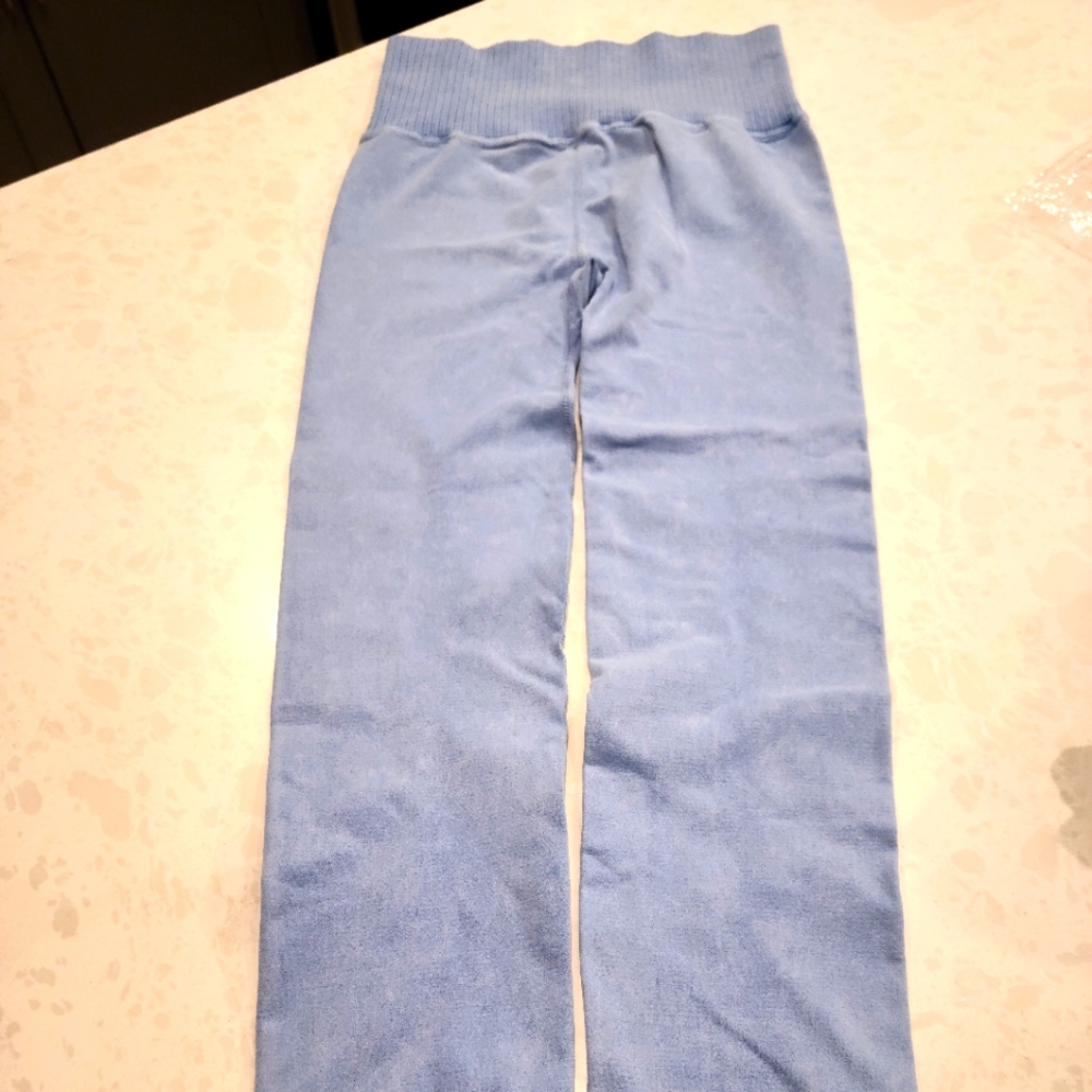 NEW Free People Movement Good Karma Leggings in Light Blue / Clear Breeze - M/L - Picture 5 of 10
